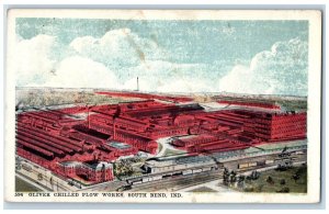 1922 Oliver Chilled Plow Works Factory RR Train South Bend Indiana IN Postcard