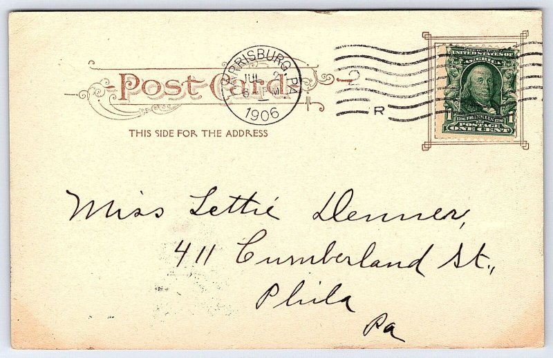 1906 New Capitol Building Harrisburg Pennsylvania PA Historical Posted Postcard