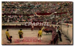 Old Postcard Bullfight bull Bullfight