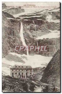 Old Postcard The Pyrenees Gavarnie La Grande Cascade Hotel Circus and Cascade