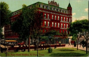 The New Hotel Sheldon, El Paso TX Vintage Postcard E41