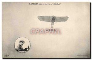 Old Postcard Jet Aviation Bleriot monoplane on Barrier