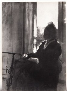 Edgar Degas A Woman At A Window Rare Real Photo London Gallery Painting Postcard