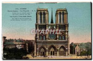 Paris Notre Dame Old Postcard The front