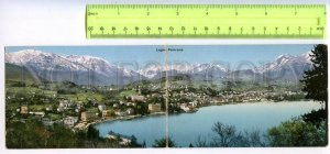 440470 Switzerland Lugano Vintage Folding panoramic postcard