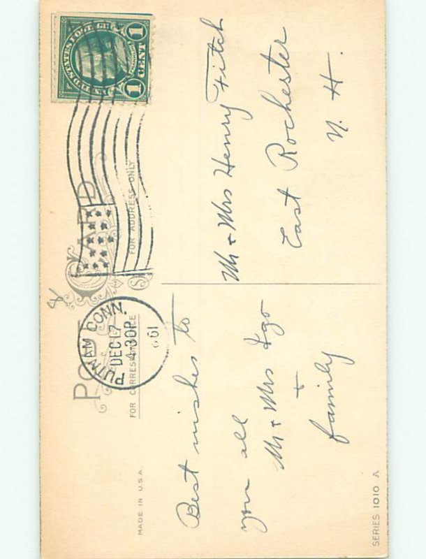 Divided-Back CHRISTMAS BIRDS SCENE Pretty Postcard W8554