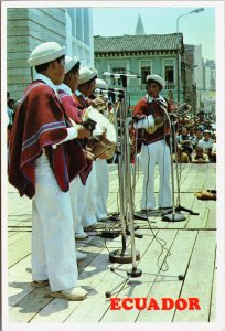 Ecuador Indians Musical Group Vintage Postcard BS.28