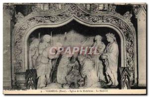 Old Postcard Verneuil Madeleine Church The Nativity