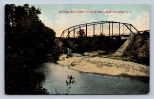 JH4/ Spartansburg South Carolina Postcard c1910 Bridge East Main Street 69