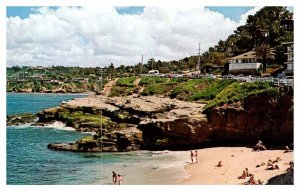 Postcard BEACH SCENE La Jolla California CA AS2172