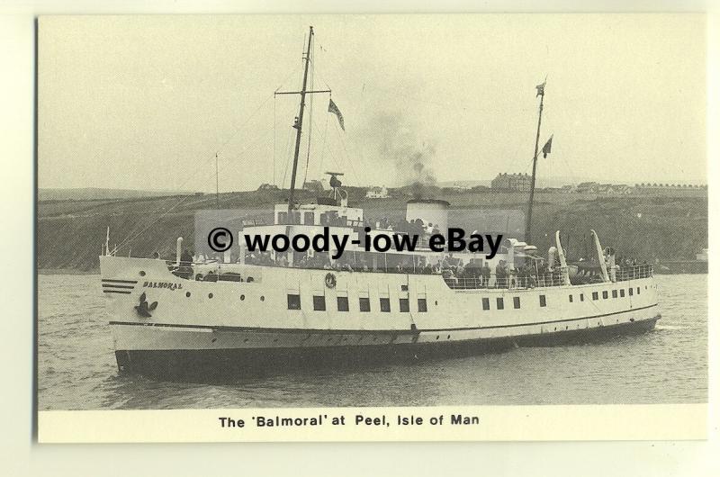 f0016 - Ex Red Funnel Ferry - Balmoral at Peel  Isle of Man - postcard