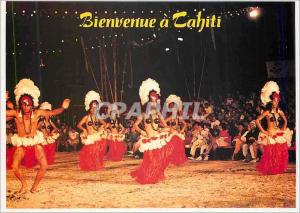  La Tarjeta Postal moderna Bienvenida tiene danzas populares Tahitinnes de Tahit