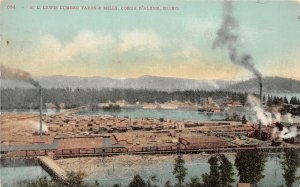 F72/ Couer d'Alene Idaho Postcard c1910 H.L. Lewis Lumber Yard Mills