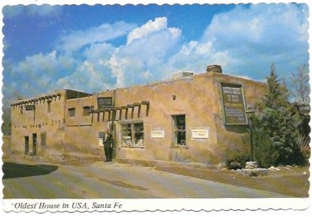 Santa Fe, New Mexico. Old House in the USA. Unused.  *Small staple holes