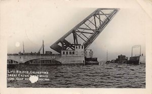 Lift Bridge Real Photo - Galveston, Texas TX