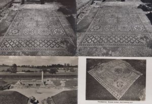 Roman Orchestra Stage Mosaics Verulamium Hertfordshire 4x Real Photo Postcard