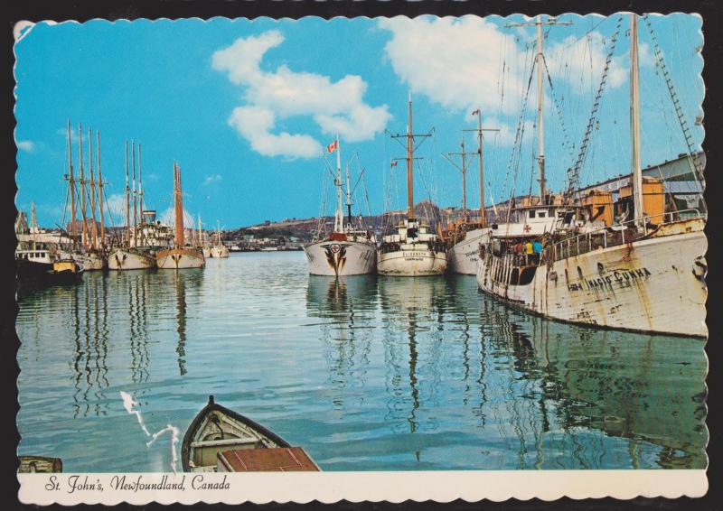 NEWFOUNDLAND - Portuguese White Fishing Fleet In The Harbour # 2 - Unused