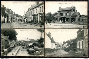 h3852 - France [62] AUBIGNY-en-ARTOIS 1910s Lot of (7) Postcards La Gare, Street