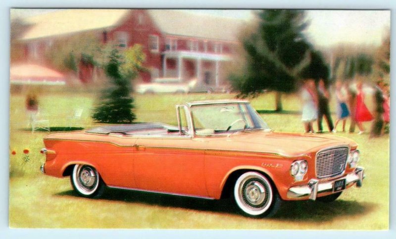 Car Advertising 1961 STUDEBAKER LARK Convertible - Automobile Postcard 