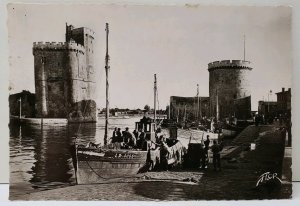 La Rochelle Port Showing Boat LR 4066 Photo by FLOR 1952 RPPC Postcard E10