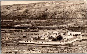 RPPC Aerial View Jess's Tavern and Cafe Point of Rocks WY Vintage Postcard J39