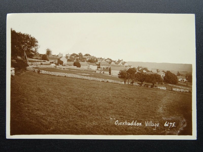 Derbyshire Bakewell OVER HADDON Panoramic Village View - Old RP PC by R. Sneath