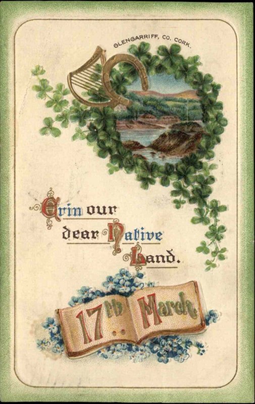 Winsch St Patrick's Day Glengarriff Ireland Embossed c1910 Postcard