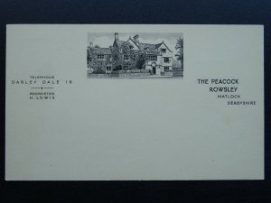 Derbyshire Rowsley THE PEACOCK HOTEL Advertisement H. LOWIS - Old Postcard