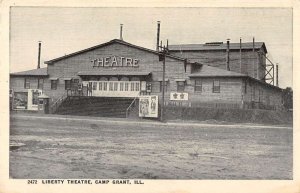 Camp Grant Illinois Liberty Theatre Vintage Postcard AA25049