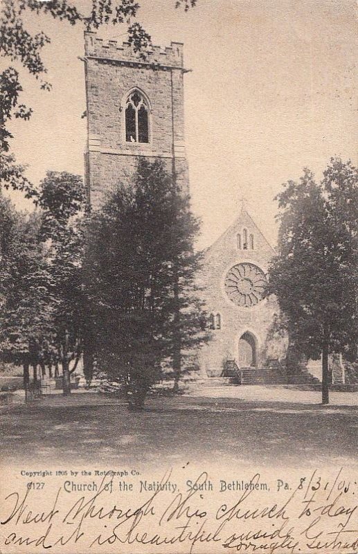 Postcard Church Nativity South Bethlehem PA