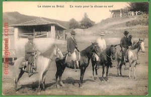 ah2843 - BRAZIL - VINTAGE POSTCARD Postal Antigua - HUNTING PARTY!