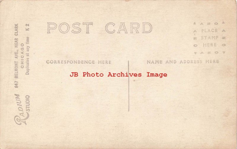 IL, Chicago, Illinois, RPPC, Studio Shot, Man Posing in Suit Sitting in Chair