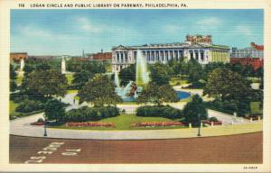 USA Logan circle public library on parkway Philadelphia 01.70