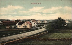 Hebron Nova Scotia NS Road & Homes c1910 Used Postcard