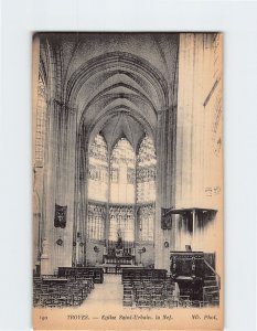 Postcard La Nef, Eglise Saint-Urbain, Troyes, France