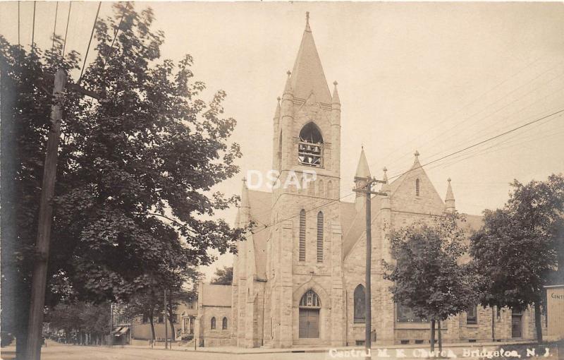 B53/ Bridgeton New Jersey NJ Real Photo RPPC Postcard c1910 Central M.E. Church