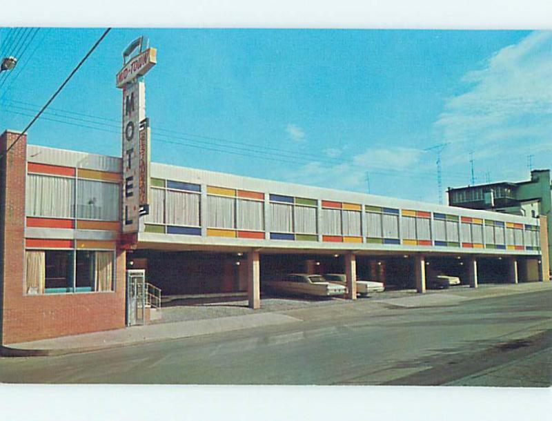 Unused Pre-1980 OLD CARS & MIDTOWN MOTEL Hagerstown Maryland MD M0691