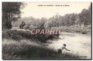 Saacy on marl Old Postcard Banks of the Marne