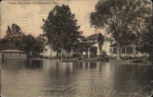 Massillon Ohio OH Turkey Foot Lake c1910 Vintage Postcard