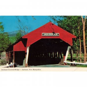 Red Covered Bridge Jackson New Hampshire Postcard / 2R3-688