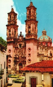 Vintage Postcard View of Church of Sta. Prisca Taxco Mexico MX