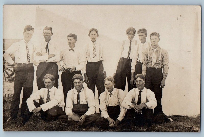 Toronto South Dakota SD Postcard RPPC Photo Young Boys c1910's Antique Posted