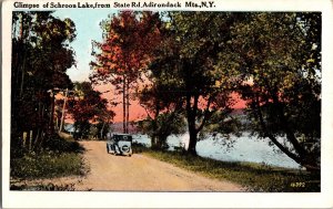 Schroon Lake From State Road, Adirondack Mts NY c1927 Vintage Postcard P76