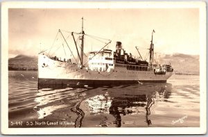 S.S. South Coast In Alaska Shipboat Transportation RPPC Photo Postcard