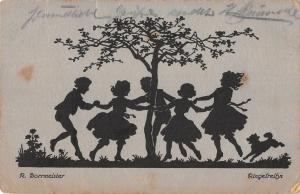 US2845 R. Borrmeister Ringelstein Children Dancing art nouveau fantasy dance