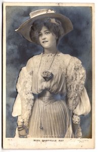 Actress Miss Gabrielle Ray, Fancy, Portrait Bas-Releir Postcard, Used 1907