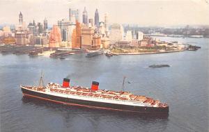 Cunard RMS Queen Elizabeth Ship 1964 Ink Stamp 