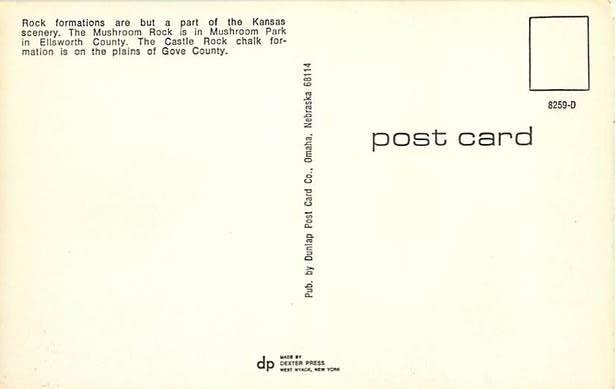 Rock Formations Greetings from Kansas KS