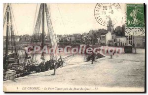 Postcard Old Croisic Port Ciguet taken Quai du Bout
