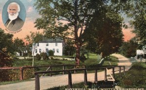 Vintage Postcard John Greenleaf Whittier Birthplace Haverhill Massachusetts MA